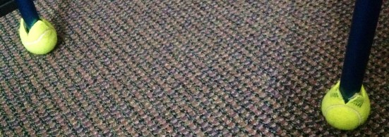 Walker feet with tennis balls