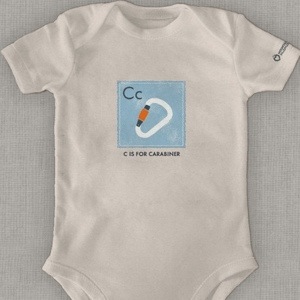 C is for Carabiner Onsie from Mountain-Mama.com