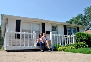 Me and my guys in front of the house