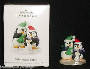 Baby Makes Three Hallmark ornament, penguins.